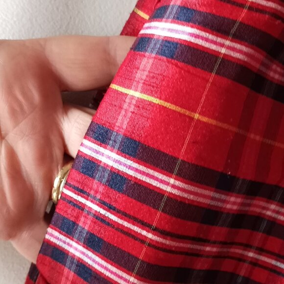 'Crown & Ivy' Taran Plaid Holiday Skirt 8 Fully Lined with Pockets EUC - Picture 6 of 13